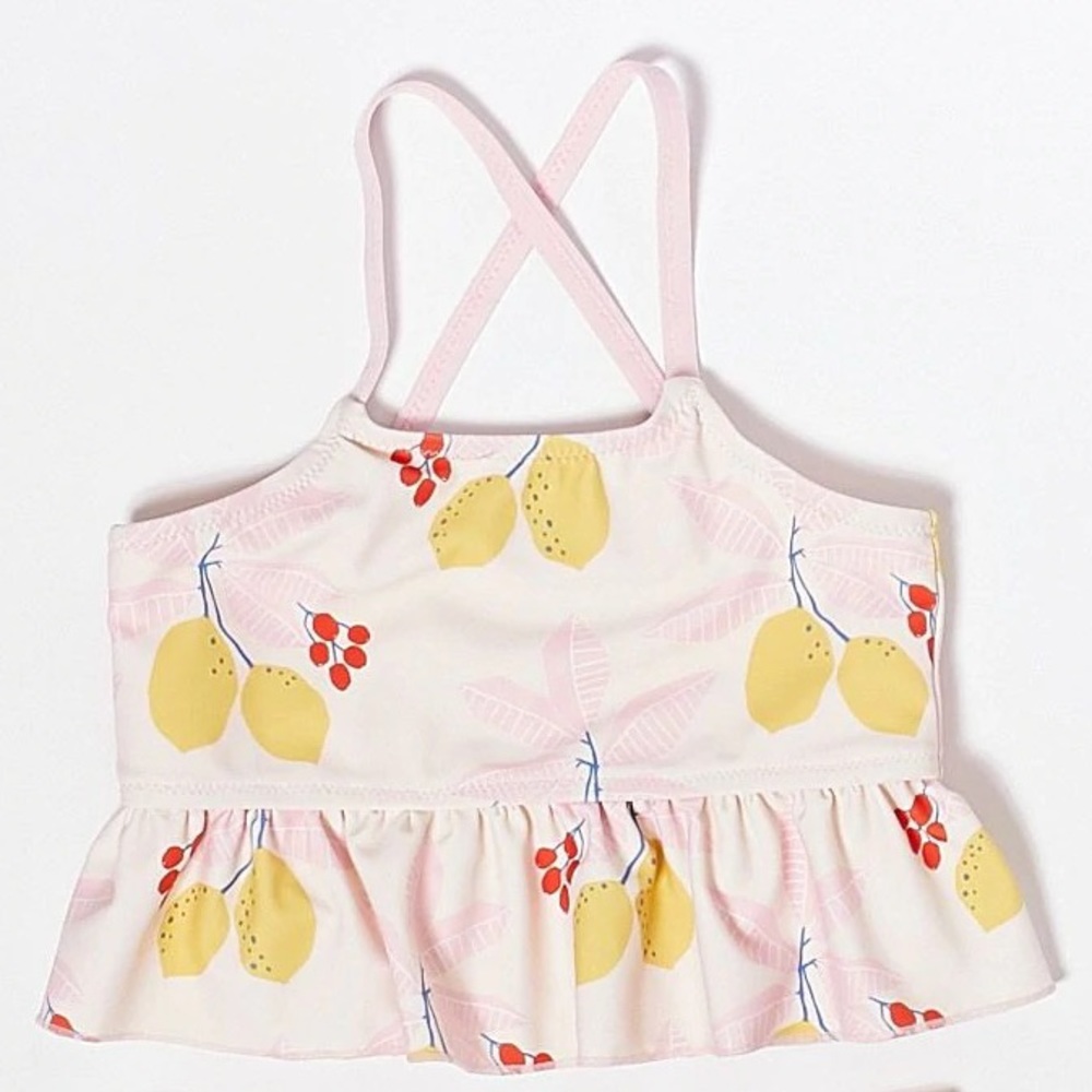 PINK CHICKEN - Joy Tankini Swimsuit in Antique White Lemons - Picture 7 of 15